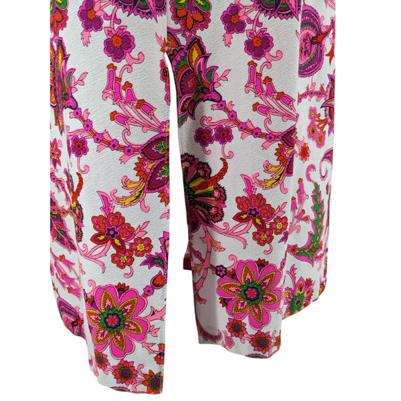 ELECTRIC PINK Cotton Crepe Hawaiian 'Barkcloth' Fabric Maxi SKIRT Vintage 1970's - Picture 8 of 8